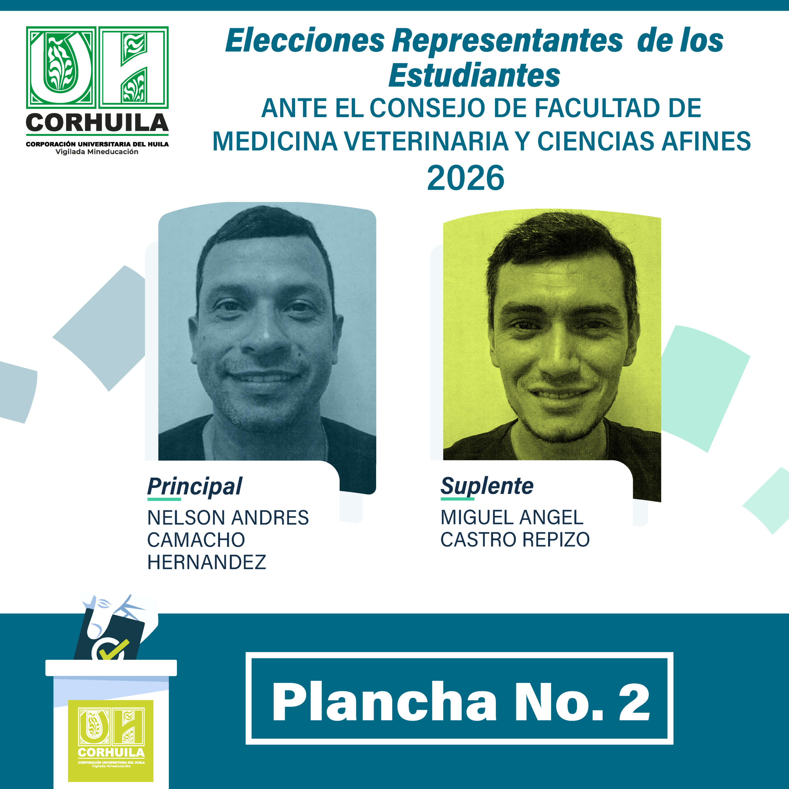Plancha 2 - Elecciones representante de estudiantes